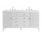 James Martin Vanities 60'' Double Vanity, Bright White w/ 3 CM White Zeus Quartz Top 485-V60D-BW-3WZ - alternate 1